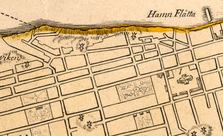 Del av Biurmans karta, 1751.